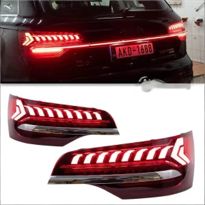 Audi Q7 Tail Light Assembly Running Lights Flowing LED Turn Signal 30W