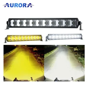 Aurora Northern Lights Dual-Row Dual-Color Light-Switchable White/Yellow Off-Road Spotlight & Long-Strip Lamp 45W-375W 9-36V