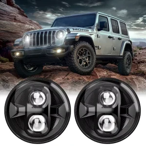 Auto 7 Inch High Power Led Round Headlamp Lighting System Headlight for Jeep Jk With High Low Beam