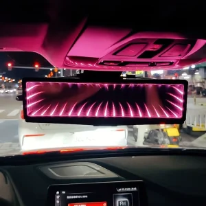 Auto Accessories JDM Style Red White Blue Purple Green RGB Color LED Light Interior Rear View Mirror