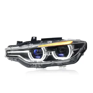 Auto Accessories Laser Headlights for 3 Series F30/F31/F35/M3/F80 2012-2018 6000K Yellow & White DRLs 10000 Lumens 100W