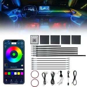 Auto Atmosphere Lighting for Cars Color Changing LED Interior Car Light Decorative Ambient Car Light Strip