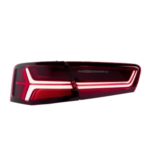 Auto Back Lamps for Audi A6 C7 A6L S6 Assembly Upgrade New LED Through Taillight Car Plug and Play Accessories