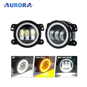 Auto Car 4 Inch 12V LED Lamp Driving Off Road Fog Lights with DRL Turn Light for Jeep