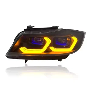 Auto Car Accessories for BMW 3 Series E90 E91 Headlights Assembly 05 12 Modified Yellow White DRL Switch Turn Signal Light