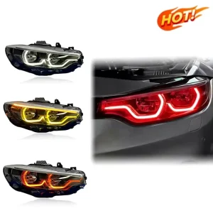 Auto Car Part for BMW 4 Series F32 M4 F82 F80 V3 Yellow White Red Tri color Drl Ikon Style Headlight