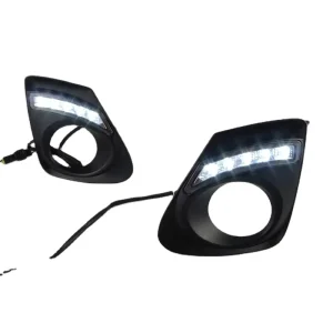 Auto Flashing 2Pcs Daytime Running Lights Daylight Fog Lamp Cover With Turn Signal Lamp DRL for Toyota Corolla