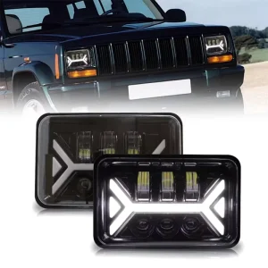 Auto Headlight LED 5 Inch LED Headlights High and Low Beam 4*6inch Square LED Work Light for Cars