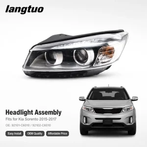 Auto Headlights Assemblies Car Headlights Auto Parts for Kia Sorento OE 92101-C6010 92102-C6010