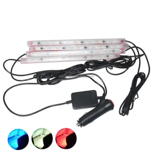 Auto Interior Lighting 12V DC APP 12LED RGB Decoration Music LED Strip Car Interior LED Atmosphere Light