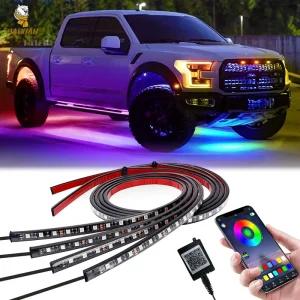 Auto Interior Lights 12V Car Remote Atmosphere Decoration Ambient RGB LED Strip Light