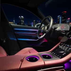 Auto Interior Luxury Atmosphere Original Car Mold Multi-Color Dynamic Ambient Light for Porsche Taycan