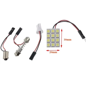 Auto LED Dome Light 5050 12SMD Reading Bulbs T10 Ba9s Festoon Universal Fitment DC12V White