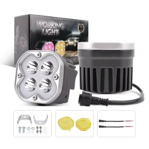 Auto LED Headlights Auxiliary Lights 12V 36V Dual Color Work Light High Power 140W for Car Bumper Grille Light