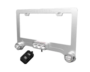 Auto LED License Plate Auxiliary Fog Light 36W 7200LM Yellow White High and Low Beam Laser Lights Custom Size for Car
