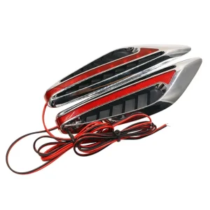 Auto LED Turn Signal Lights Car Fender Steering Light Side Marker Lamp DRL Red White Blue Amber Red Car Accessories Waterproof