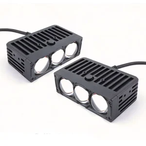 Auto Lighting System 80W 6500K 3 Lens LED Car Grille Lights Bi Led Projector Lens DC12V Car LED Grille Lights Lens
