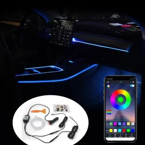 Auto Lighting System Car Atmosphere LED Light Inside Ambient Light for Tesla Model 3 64 Color