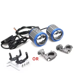 Auto Lighting System Car Auxiliary Fog Lights Waterproof Led Mini Driving Light Dual Color for Motorcycle