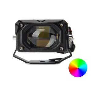 Auto Lighting System LED Driving Lights for Motorcycle RGB Mini Dual Color 30W 2.6 Inch PC IP68 Universal