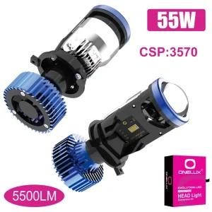 Auto Lighting Systems Y6D Y7D Y8D Motorcycle High Low Beam Project H4 Mini Lens Canbus LED Projector