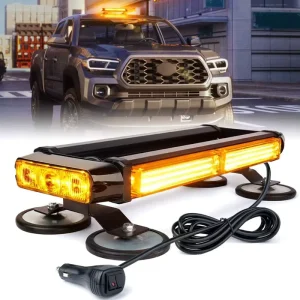 Auto Lighting Systems with Double Side 360 Coverage Roof Top LED Light Bars and Emergency Warning Beacon Strobe for Cars