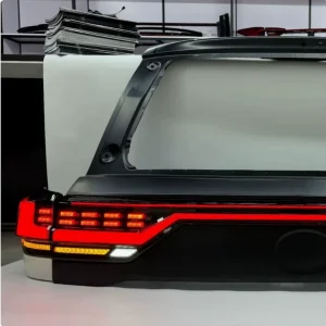 Auto Modified Clear LED Rear Lamp Tail Lights for Land Cruiser LC200 Upgraded Through-Type Tail Lamp LC300