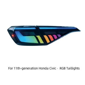 Auto Modified DRL Sequential Turn Signal Taillight RGB Multi Color LED Tail Light Assembly for 11th Gen Honda Civic