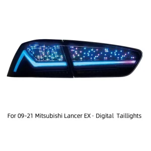 Auto Modified RGB Clear Lens DRL Digital OLED Streamer Tail Light Assembly for Mitsubishi Lancer EX EVO JDM