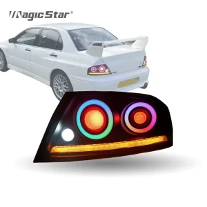 Auto Part 12V LED Car Tail Light RGB Mitsubishi Lancer EVO Dynamic Turn Signal Brake Reverse Tuning Assembly