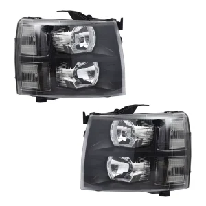 Auto Part Black Half Assembly Headlight for Chevrolet Silverado