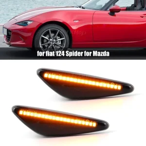 Auto Part LED Dynamic Side Marker Light for Mazda 5 CW 6GH MX 5 ND RX 8 Fiat 124 Spider Abarth Turn Signal Mirror Lamp Indicator
