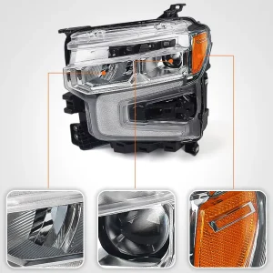 Auto Parts 23SLD Headlight Assembly Middle Configuration Bright Bezel Pair OEM 87828581 L 87828576 R Front Headlamp Replacements