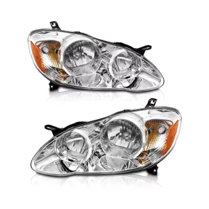 Auto Parts Car Headlight Automotive Headlamp Assembly Chrome Replacement for Toyota Corolla