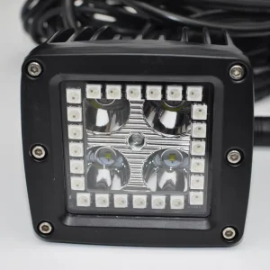 Auto Parts Colorful Spotlight Work Lamps 50W 8/15/21/28/34/41/47/53 Inches Car Angel Eyes LED Work Lights for Off Road Jeeps