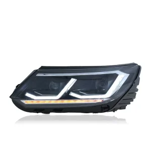Auto Parts Full LED DRL Sweeping Flowing Bi Projector Headlamp for VW Tiguan MK1 Aftermarket Upgrade Front Light