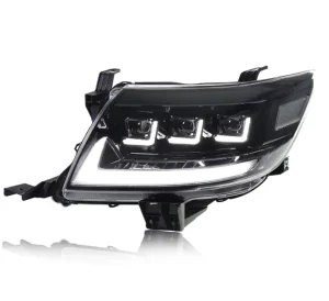 Auto Parts Headlight Assembly Modification LED Day Running Light Flow Turn signal Lens Headlight for Toyota Hilux VIGO 12 14