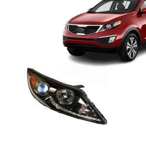 Auto Parts LED DRL Left Right Side Halogen Lamp Headlight Mold for Kia Sportage Headlamp Mold