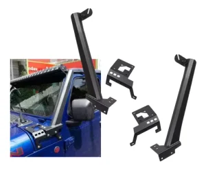 Auto Parts LED Light Bar Mounting Brackets Over Windshield Work Lights Lamps on a Pillar Mount Brackets for Wrangler JL