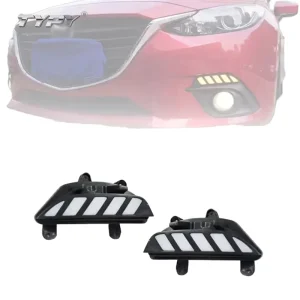 Auto Parts Yellow 3000K LED DRL Daytime Running Light Bulbs for Axela 18W 12V
