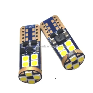 Auto Side Marker Light T10 LED Bulb 3030 12-SMD Canbus 6000K White for Car Interior Light Trunk Light License Plate Light