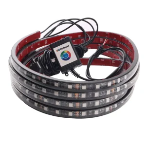 Auto Underglow LED Lights Strip 12V Door Flash Warning Lamp Remote Control Atmosphere Welcome Lights