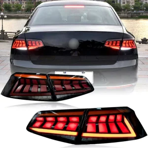 Auto Upgrade LED Taillights Assembly for Volkswagen VW Passat B8 Red Lens Car Rear Light Parts Accessories