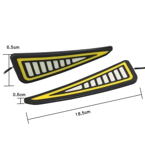 Auto White Amber DRL LED Daytime Running Lights Turn Signal Light for Car Motorcycle