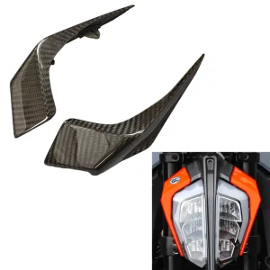 Autoclave 3K 100% Dry Carbon Fiber Motorcycle Lampshade Front Light Side Panels for KTM 390 Carbon Fiber Fairing Kit