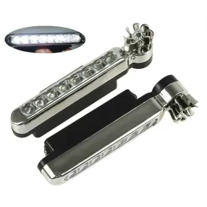 Automobile Front Grille Wind Driven DRLs 3 Colors Led Auxiliary Decor Lamp