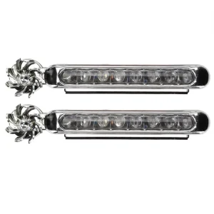 Automobile Front Grille Wind Powered DRLs 3 Colors Led Auxiliary Lamp