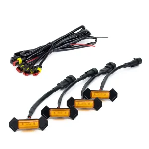 Automobile Grille Light Mount Assemblies 4PCS 12V Running Lamps DRL Automobile Modified LED Grille Light for Toyota Vehicle