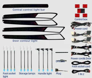 Automobile Interior Decor LED Atmosphere Light 256 Color Ambient Lights for VW Golf 7 Mk7