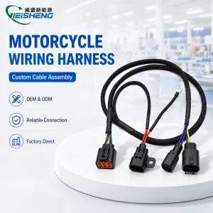 Automotive Custom Wiring Harness with Multi Connector for Motorcycle Systems